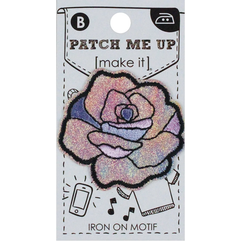 ROSE Iron On Motif Patch Me Up by Make It BM7025, 4.8X4.7cm