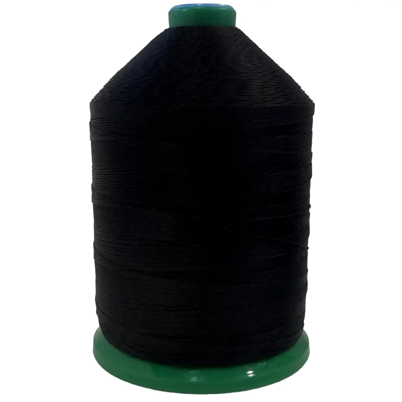 BLACK (101) No.10 Bonded Nylon Thread, 1800m Cone, Extra Heavy Sewing