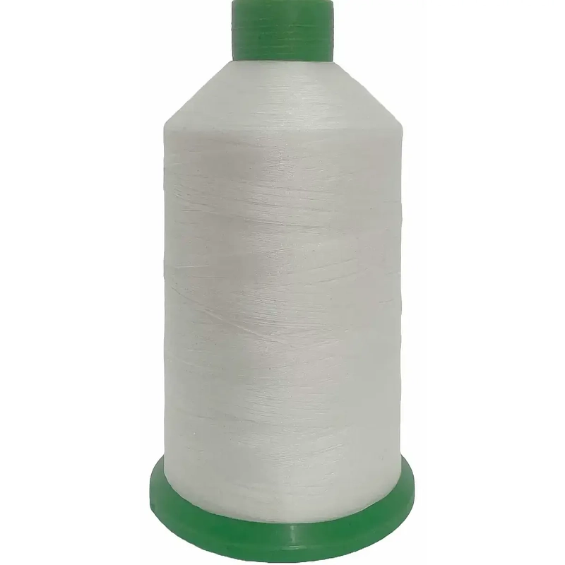 WHITE (105) No.20 Bonded Nylon Thread, 1500m Cone, Heavy Sewing