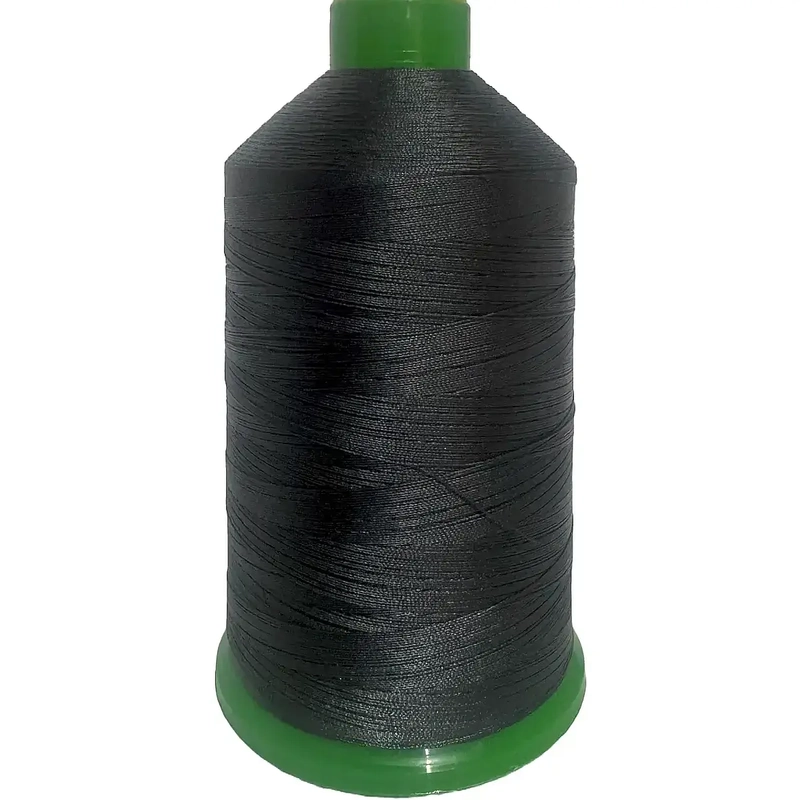 VERY DARK GREY (122) No.20 Bonded Nylon Thread, 1500m Cone, Heavy Sewing