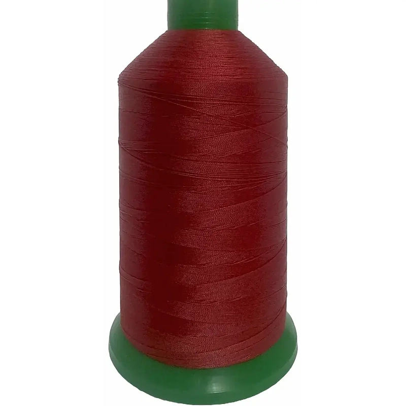 RED (202) No.20 Bonded Nylon Thread, 1500m Cone, Heavy Sewing