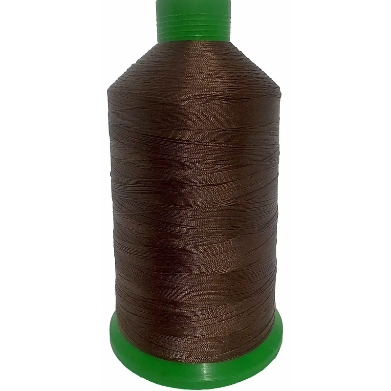 CHOCOLATE (403) No.20 Bonded Nylon Thread, 1500m Cone, Heavy Sewing