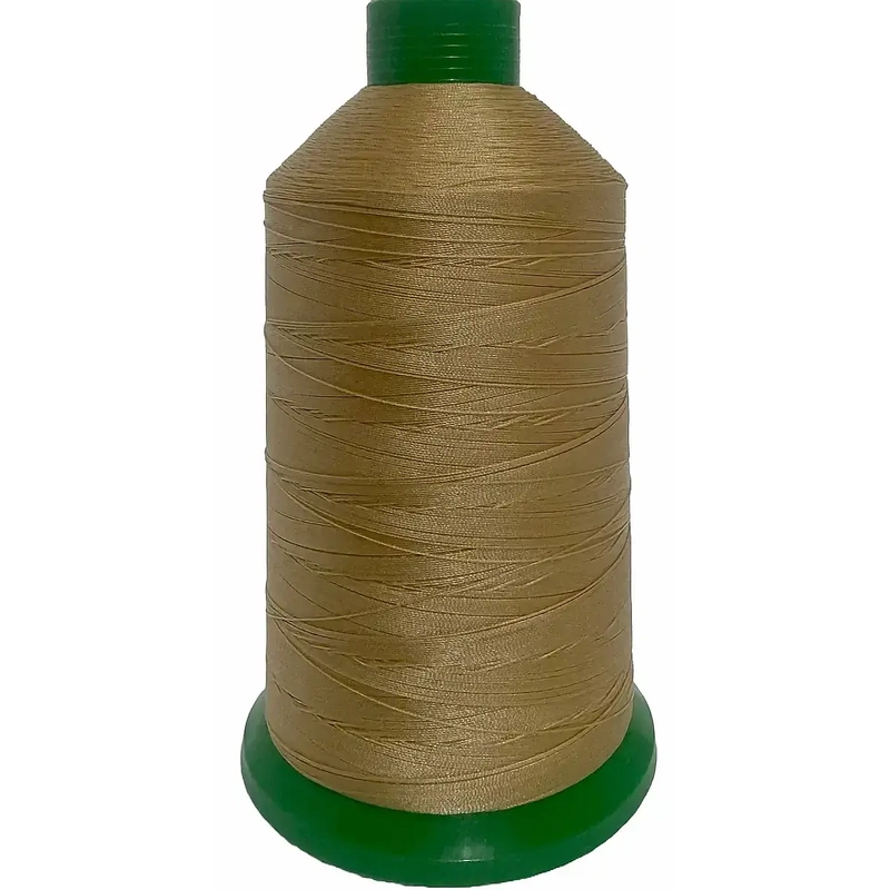 GOLDEN TAN (417) No.20 Bonded Nylon Thread, 1500m Cone, Heavy Sewing