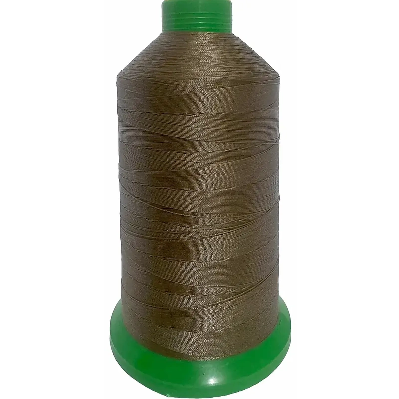LIGHTER BROWN (437) No.20 Bonded Nylon Thread, 1500m Cone, Heavy Sewing