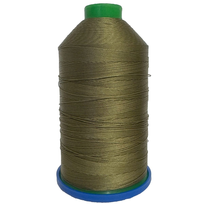 OLIVE (517) No.20 Bonded Nylon Thread, 1500m Cone, Heavy Sewing
