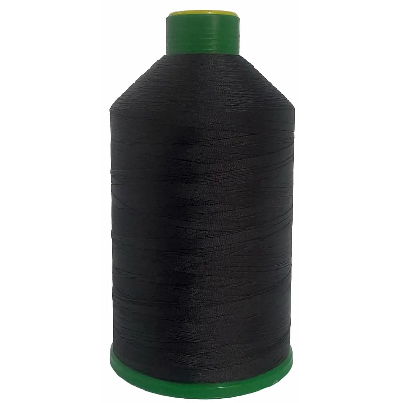 BLACK (101) No.40 Bonded Nylon Thread, 3000m Cone, Heavy Sewing