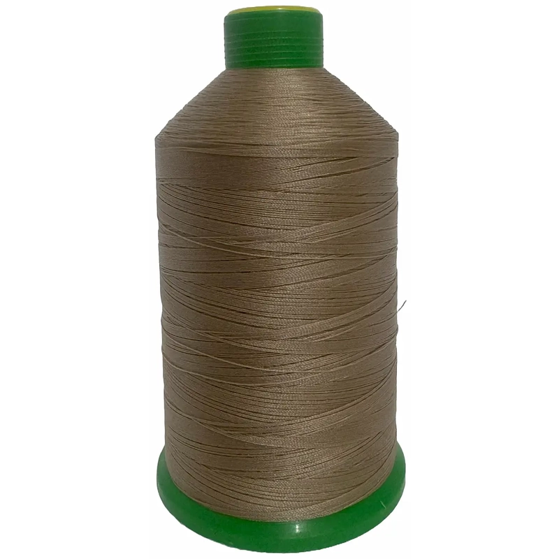 DARK TAN (412) No.40 Bonded Nylon Thread, 3000m Cone, Heavy Sewing