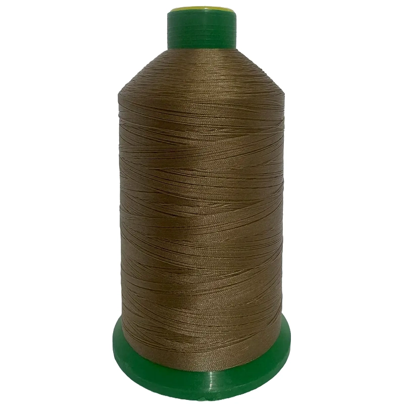OLIVE BROWN (414) No.40 Bonded Nylon Thread, 3000m Cone, Heavy Sewing