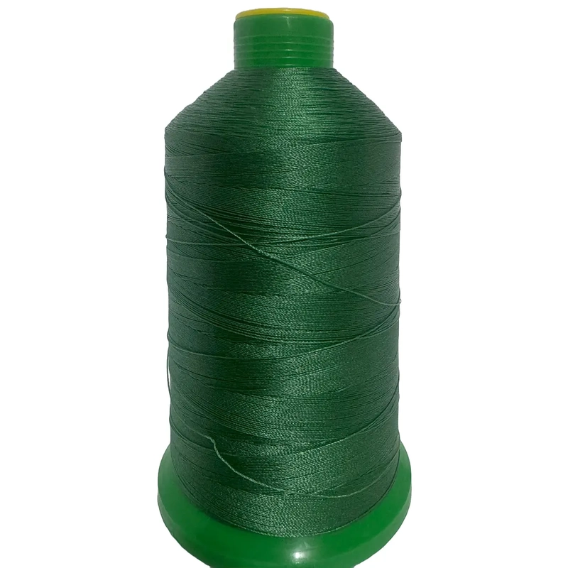 GREEN (501) No.40 Bonded Nylon Thread, 3000m Cone, Heavy Sewing