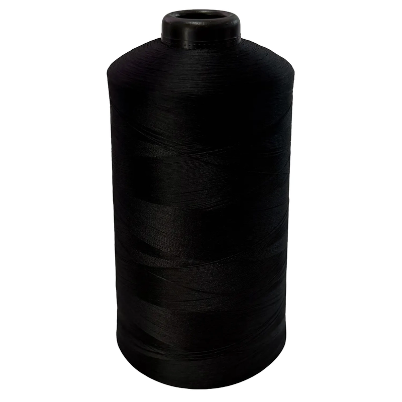 BLACK Winloop Continuous Filament Textured Polyester Thread #150, 15,000m cone