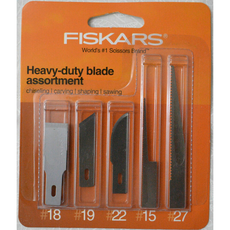 Fiskars 164210 Heavy Duty Blade Assortment For Fiskars Heavy-Duty Detail Knives