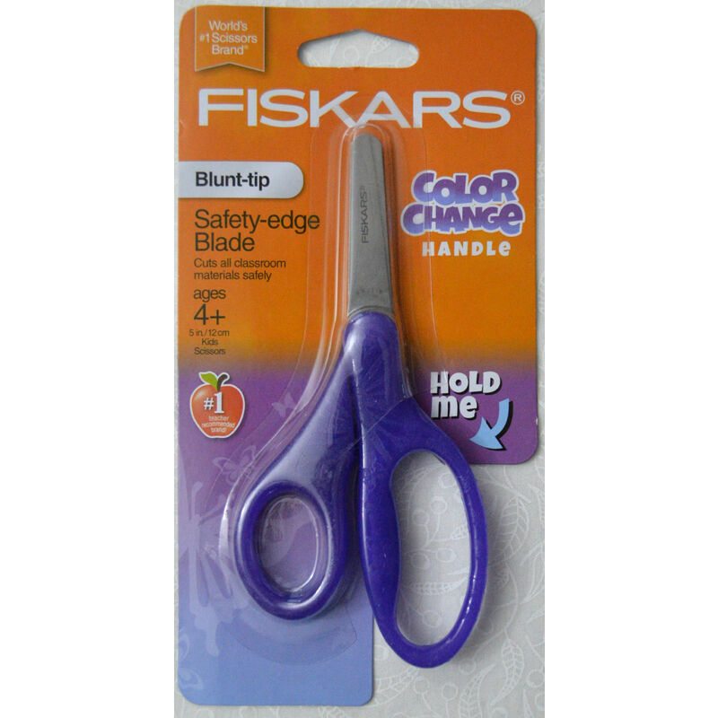 Fiskars 184160 Kids Colour Change Scissors 5" With Safety-Edge Blade, Round Tip