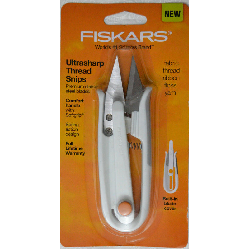 Fiskars 140180 Ultrasharp Thread Snips, Spring Action Design