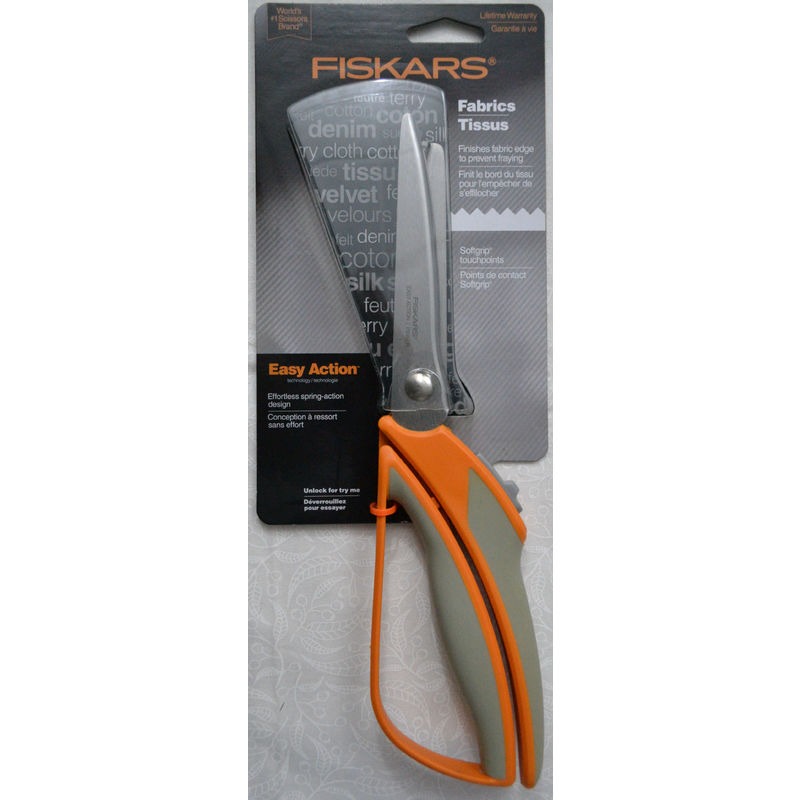 Fiskars Easy Action, Spring-Action Pinking Shears, Pinking Scissors