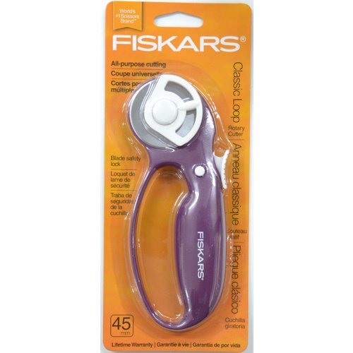 FISKARS Classic Loop 45mm Rotary Cutter, Safety Blade Lock