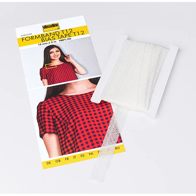 Formband T12 Bias Tape White 12mm x 5m