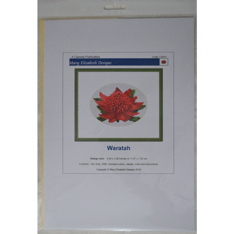 Counted Cross Stitch, Australian Florals, Waratah, 11.07 x 7.62cm