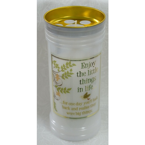 ENJOY THE LITTLE THINGS Devotional Candle, 70 Hour Burn Time