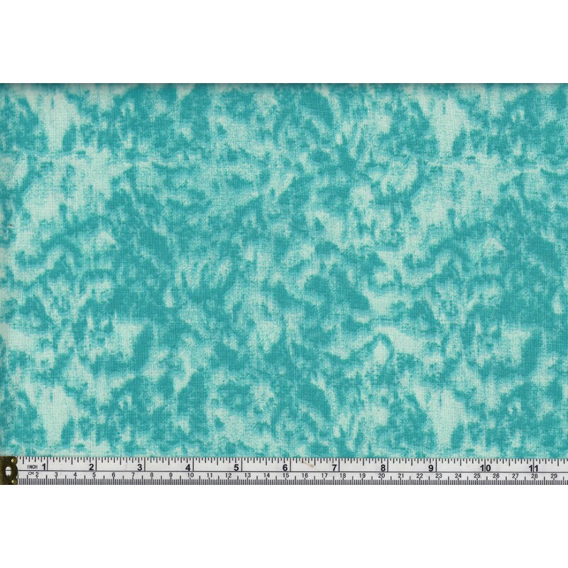 Craft Cotton Print, Marble, Teal, 110cm Wide, 100% Cotton, Per Metre