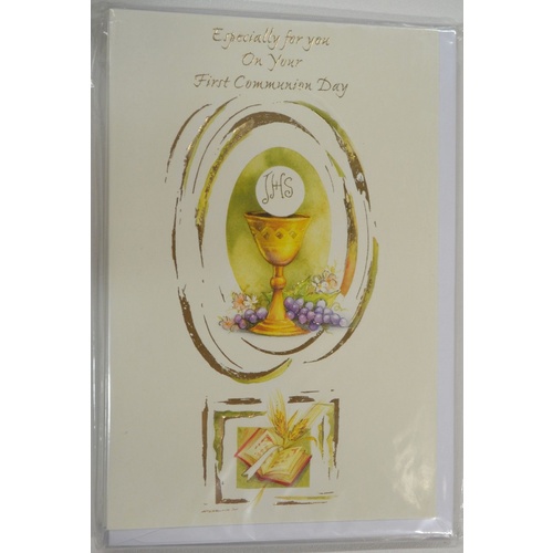 First Communion Day Card, Especially for You, 115 x 170mm, Includes Envelope
