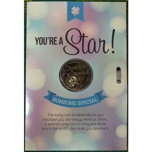You're A Star (Someone Special), Card & Lucky Coin, 115 x 170mm, Luck Coin 35mm