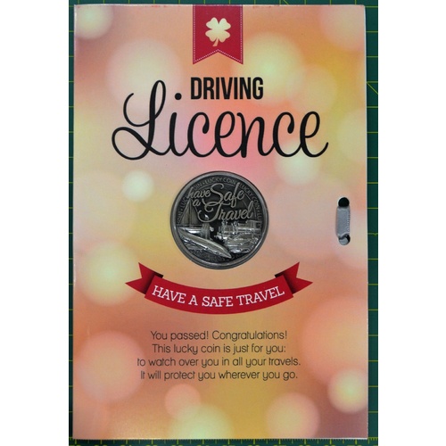 Driving Licence, Card & Lucky Coin, 115 x 170mm, Luck Coin 35mm, A Beautiful Gift