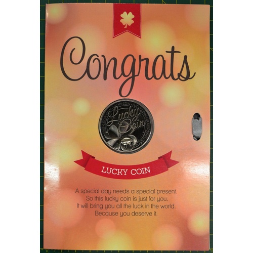 Congrats, Card & Lucky Coin, 115 x 170mm, Luck Coin 35mm, A Beautiful Gift