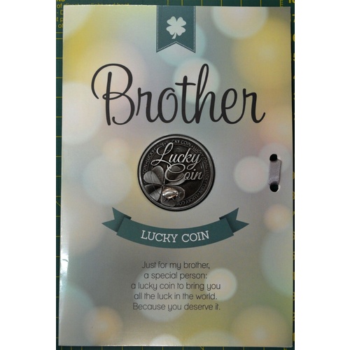 BROTHER, Card & Lucky Coin, 115 x 170mm, Luck Coin 35mm, A Beautiful Gift
