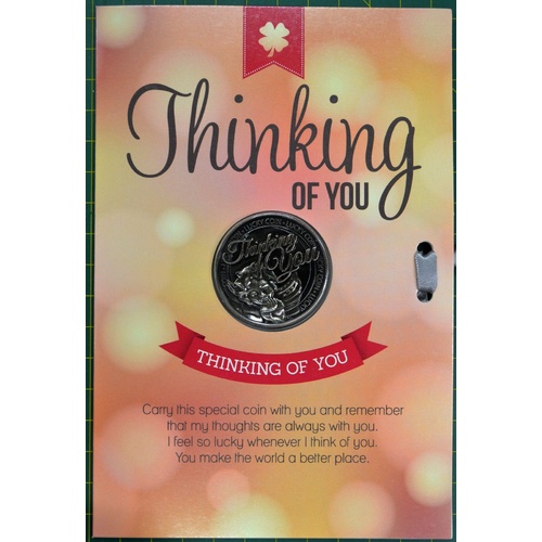 Thinking Of You, Card & Lucky Coin, 115 x 170mm, Luck Coin 35mm, A Beautiful Gift