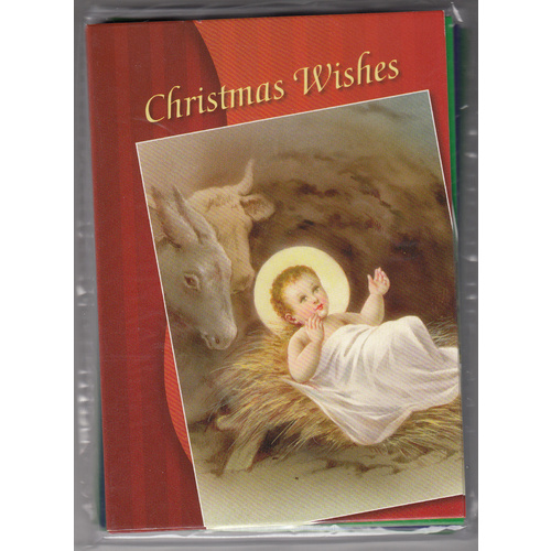 Christmas Cards 8 Cards per Pack #2, 4 Designs 2 Of Each Card In Pack With Envelopes