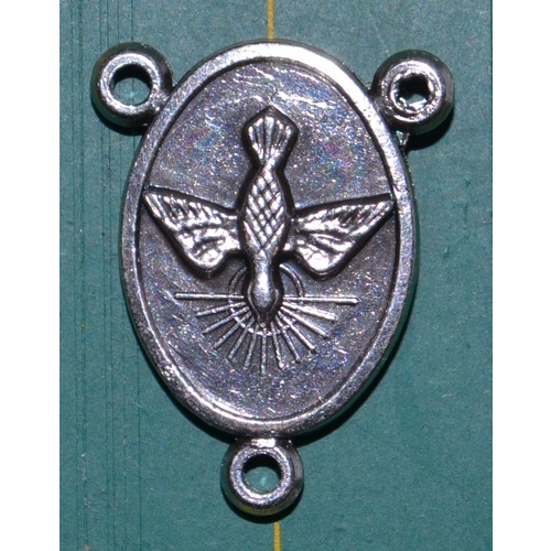 Rosary Centre Piece, Holy Spirit, Silver Tone 20 x 15mm 