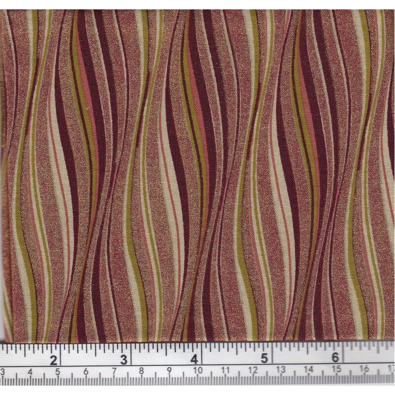 Christmas Fat Quarter 012, Approx 50cm x 52cm, Cotton Metallic Print Fabric