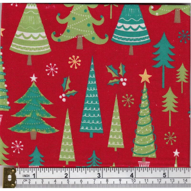 Christmas Fat Quarter 040, Approx 50cm x 52cm, Cotton Print Fabric