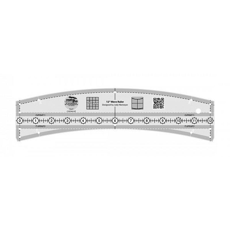 Creative Grids 12 Inch Wave Quilt Ruler