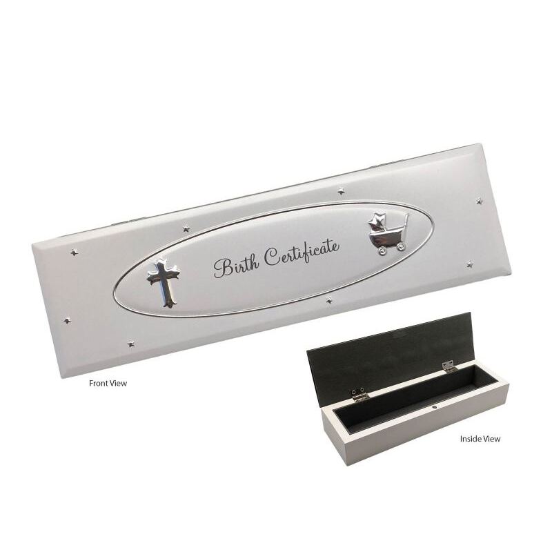 Birth Certificate Box, Approx. 235mm Long, Beautiful Item