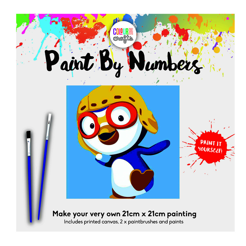 CUTE PENGUIN Paint by Number by Colourme, 21cm x 21cm