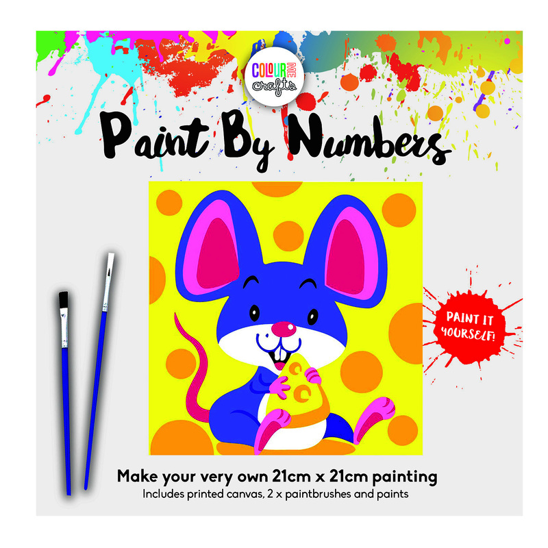 MOUSE WITH CHEESE Paint by Number by Colourme, 21cm x 21cm