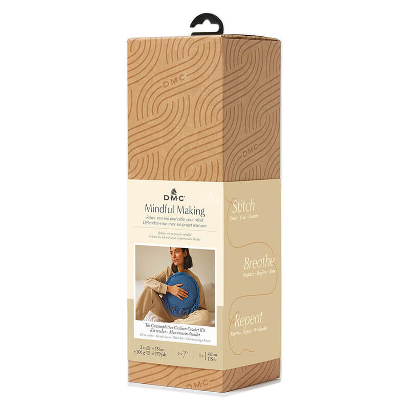 The Contemplative Cushion Crochet Kit, DMC Mindful Making CR102K