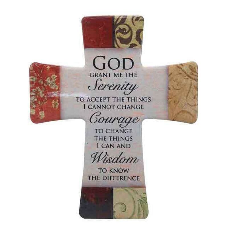 Porcelain Cross - Serenity, Courage, Wisdom