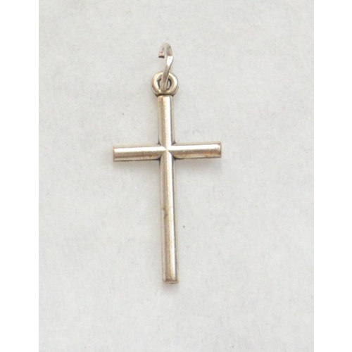 Cross, 25mm Metal Silver Tone Pendant, Quality, Made in Italy