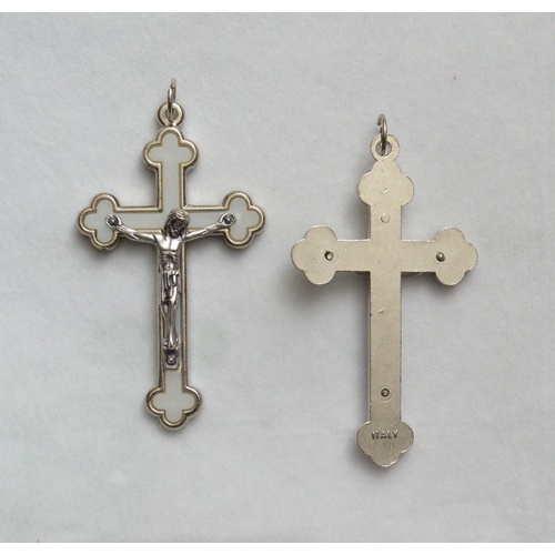 Crucifix, 60mm Luminous Backed, Metal Crucifix Pendant, Quality Made in Italy