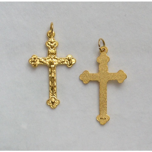 Crucifix, 37mm 4 Basilicia Metal Cross & Corpus, Gold Tone, Made In Italy, Quality
