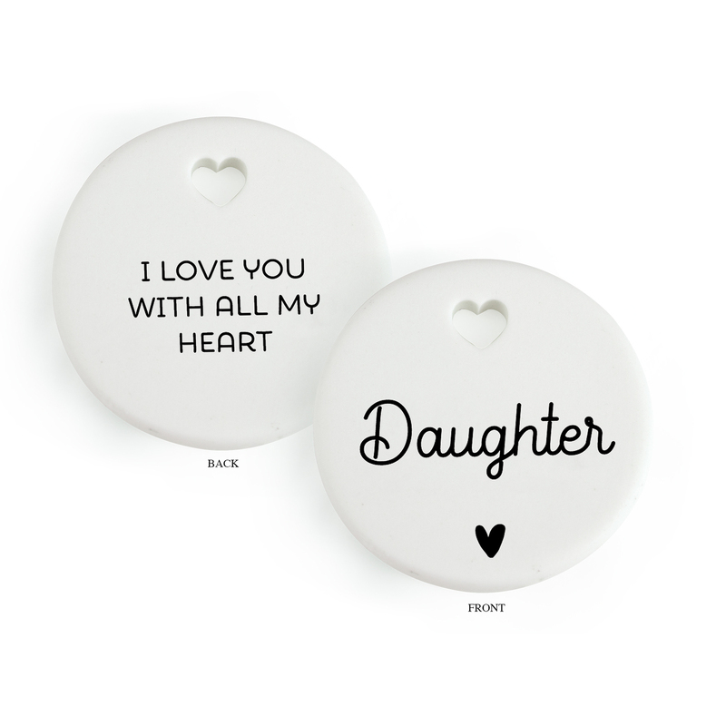 DAUGHTER Heartfelt Ceramic Token, 35mm Diameter