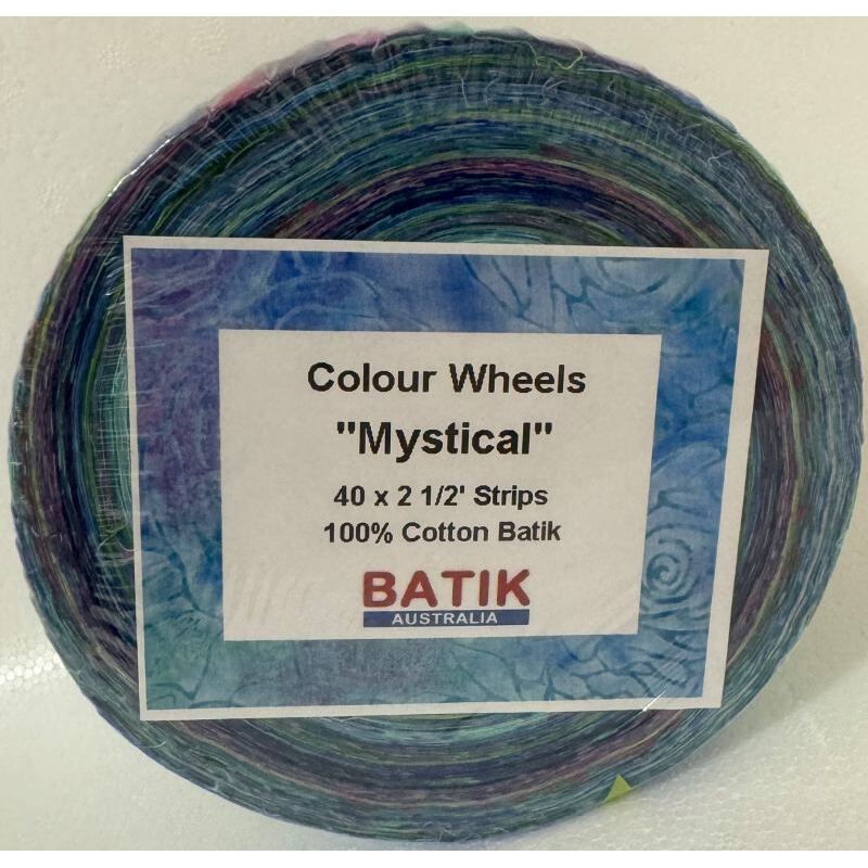 Batik Australia MYSTICAL Colour Wheel Roll, 40 x 2 1/2" Strips
