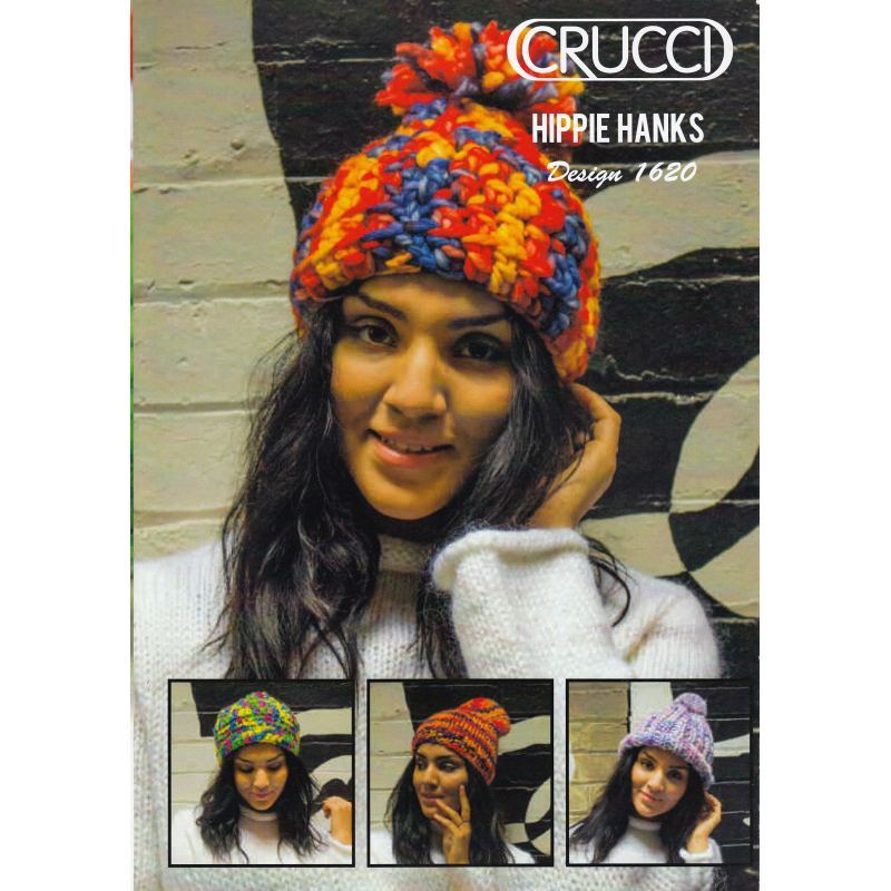 Super Chunky Beanies Crucci Knitting Pattern 1620 for Super Chunky Yarns