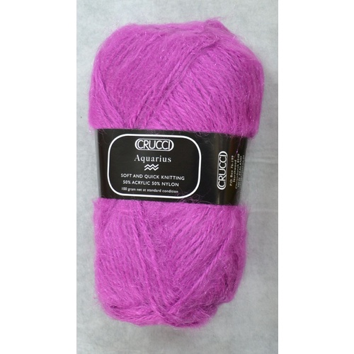 Crucci Aquarius Knitting Yarn, 50% Acrylic 50% Nylon, 100g Ball #101 RASPBERRY