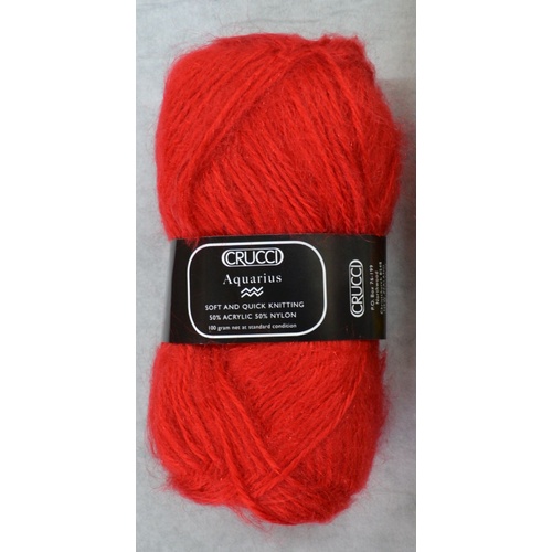 Crucci Aquarius Knitting Yarn, 50% Acrylic 50% Nylon, 100g Ball #105 RED ORANGE