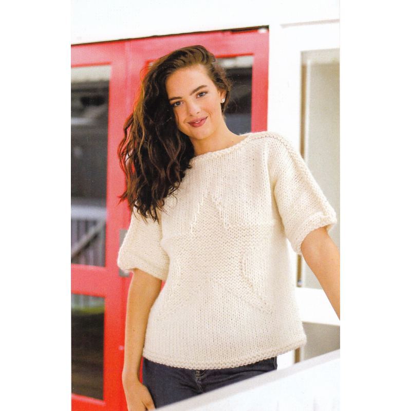 Artisan Star Sweater Crucci Knitting Pattern 1831 for 18 Ply Yarns
