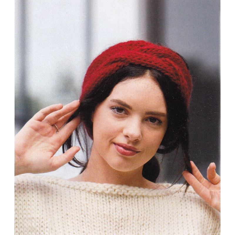 Cabled Headband Crucci Knitting Pattern 1833 for 18 Ply Yarns