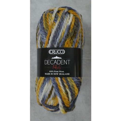 Crucci Decadent Knitting Yarn, 100% Pure Wool, 14 Ply, 50g Ball #42 TUNDRA